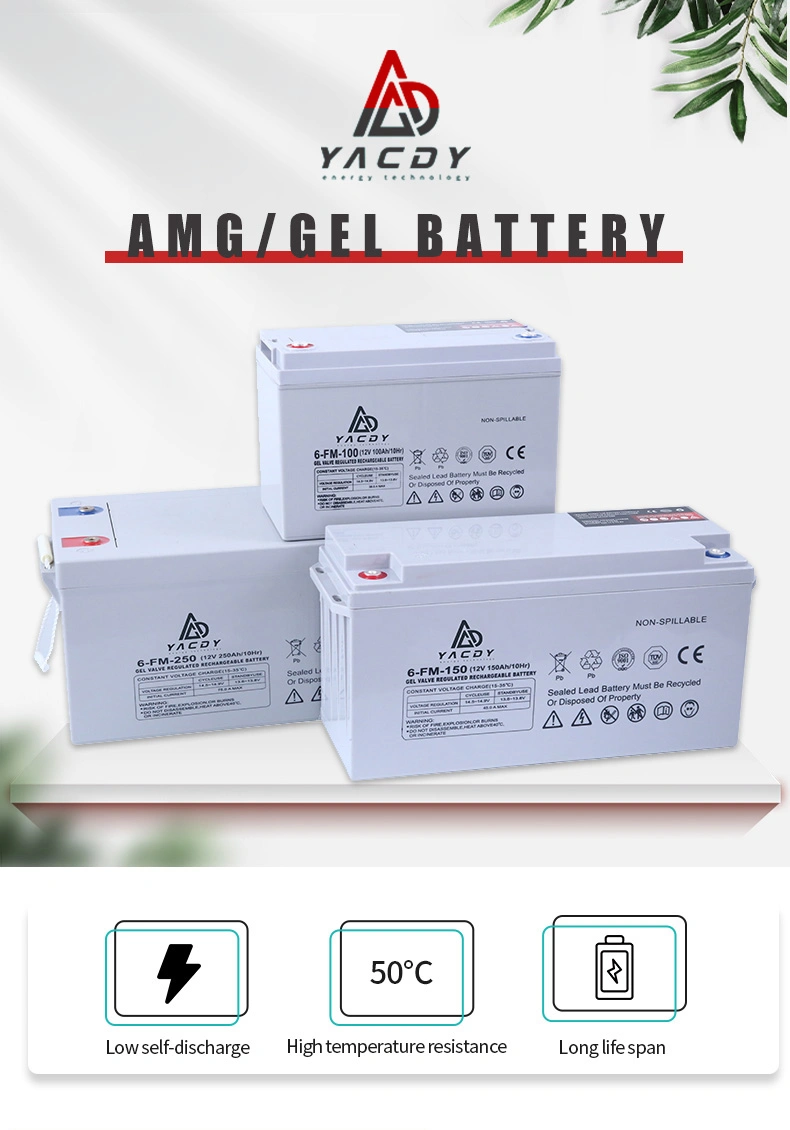 12V150ah AGM Gel Front Terminal Deep Cycle Solar UPS Telecom Battery