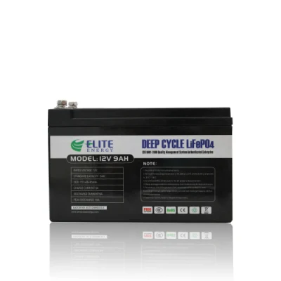 Elite Deep Cycle Recarregável Bluetooth Lithium Iron 12V 9ah LiFePO4 Li-ion Battery para Dispositivo Médico/Solar Street Light com CE/MSDS/UL/Un38.3